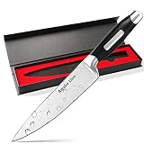 Japanese Chef Knife, Awakelion 8" Professional High Carbon Stainless Steel Kitchen Knife,Sharp Blade and Balanced Ergonomic Pakka Wood Handle with Gift Box