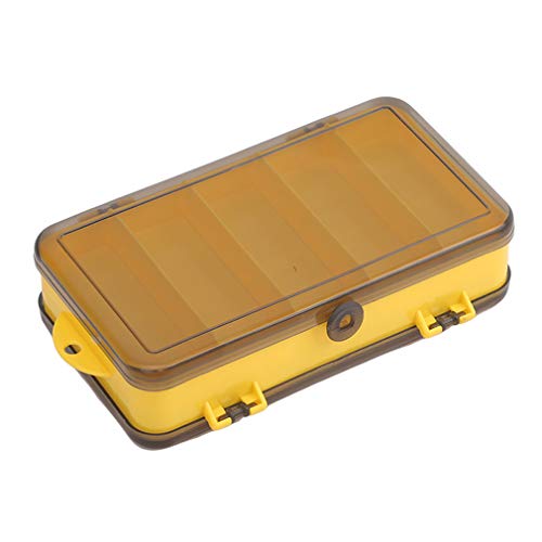 EHLIE Tragbare Outdoor-Plastik-Köderbox wasserdichte doppelseitige Angelkiste, schwarz-weiße Abdeckung,Schwarze…