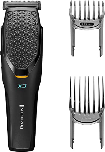 Remington Haarschneidemaschine Profi X3 (2 verstellbare Aufsteckkämme 3-24 mm, japanische Edelstahlklingen, Netz-/Akkubetrieb) Haarschneider, Haartrimmer, Power X Series HC3000