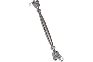 Smart Choice Marine Closed Body Turnbuckle Rigging Screw 316 Marine Stainless Steel Choose Size and Quantity (M16 16mm (5/8")