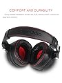 OneOdio Adapter-free DJ Headphones for Studio Monitoring and Mixing,Sound Isolation, 90° Rotatable Housing with Top Protein Leather Earcups, 50mm Driver Unit Over Ear DJ Headsets with Mic