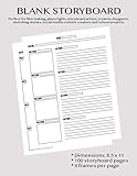 Blank Storyboard: Notebook Sketchbook Story Board Template Paper For Movie Filmmakers, Playwrights, by 