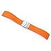SCASTOE Waterproof Men's Silicone Rubber Watch Wristwatch Strap Band Replacement 18-24mm (Orange, 20)