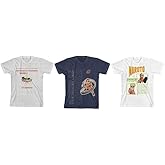 Bioworld Naruto Ramen & Action Pose Boy’s 3-Pack Crew Neck Short Sleeve T-Shirt Set