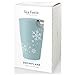 Tea Forte Kati Cup Ceramic Tea Infuser Cup with Infuser Basket and Lid for Steeping, Blue Snowflake