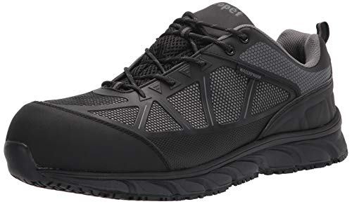 Propét Mens Seeley Ii Industrial Shoe, Black/Grey, 14 X-Wide US