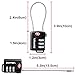 Zoppen TSA Approved Luggage Lock, Heavy Duty Combination Cable Lock for Travel Suitcase and Backpack - 2 Pack/Black