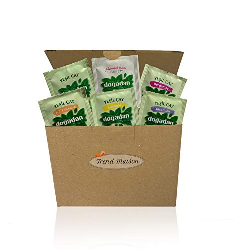 Dogadan Kräuterteebeutel gemischte Grüner Teesorten in einer Teekiste, 6 x Teesorten - 6 verschiedene grüne Tees… – Bild 3