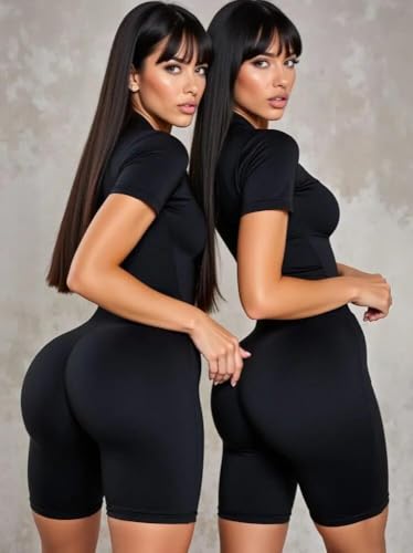 Bona Fide One Piece Workout Jumpsuits for Women - Athletic Romper Jumpsuit with Tummy Control and Butt Lifting for Yoga, Gym