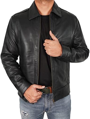New Fashion Style Mens Distress Leather Jackets Motorcycle Bomber