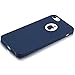 CLOUDS CLOUDS iPhone 5 5S Case- Ultra Slim Lightweight Classic Design Durable Soft Rubber TPU Silicone Gel Case Cover for iPhone 5S/5- Navy Blue