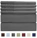 Full Size Sheet Set - 6 Piece Set - Hotel Luxury Bed Sheets - Extra Soft - Deep Pockets - Easy Fit - Breathable & Cooling Sheets - Wrinkle Free - Dark Gray - Grey Bed Sheets - Fulls Sheets - 6 PC primary