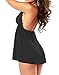 JuicyRose Women's Sexy Lingerie Lace Sleepwear Halter Babydoll V-String Miniskirt (US XS=Tag S, Black)
