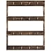 Wall Mounted 12 Hook Torched Wood Coffee Mug Cup Holder Display Rack