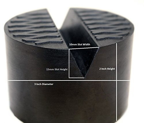TMB Motorsports 2 Pack V-Groove Rubber Universal Floor Jack Pad Adapter - Thumbnail 3