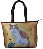 Cat Shoulder Bag, Vegan Tote Bag - Animal Prints