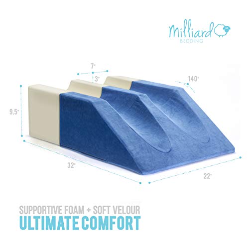 Milliard Double Leg Elevator Wedge Pillow 9.5 in., Foam Bed Wedge