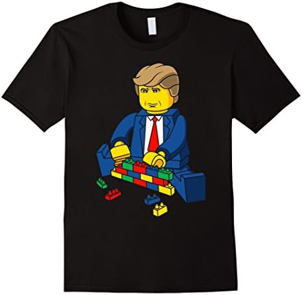 Men's Trump T-Shirt Build a Wall Tee 2XL Black