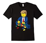 Men's Trump T-Shirt Build a Wall Tee XL Black