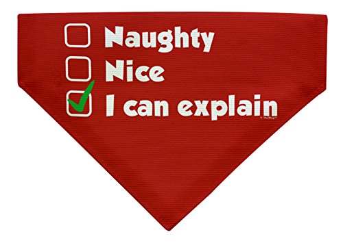 Christmas Gifts for Dogs I Can Explain Nice Naughty List Christmas Outfit for Dogs Small Dog Bandana Scarf for Dogs Bib I Can Explain