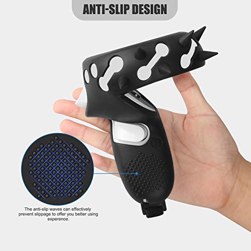 thumbnail image 2 of Oculus Quest 2 Controller Grips - Anti-Slip Silicone Cover With Hand Straps - Black Protective Case 2 of 9