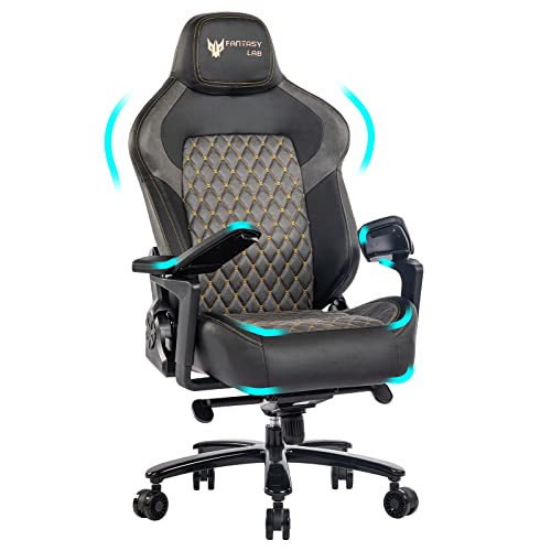 Fantasylab Big and Tall Gaming Chair Gaming Chair 440lb with 3D Flipup