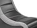 The Crew Furniture Classic Video Rocker Gaming Floor Chair with Comfortably Padded Ergonomic Design and Long-Lasting Durable Material, for Adult, Teen and Kids  - Gray and Black, 5120801