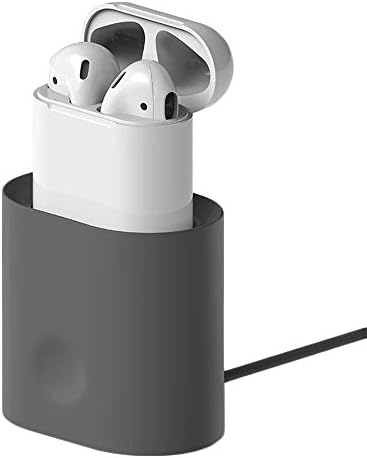AirPods Stand Charging Station Use of Advanced Flexibility and Softness Silicon for Apple Airpods - Gray