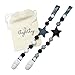 Pacifier Clip Boy and BPA Free Silicone Baby Teether, 2 Pack (Black/White/Gray Marble)