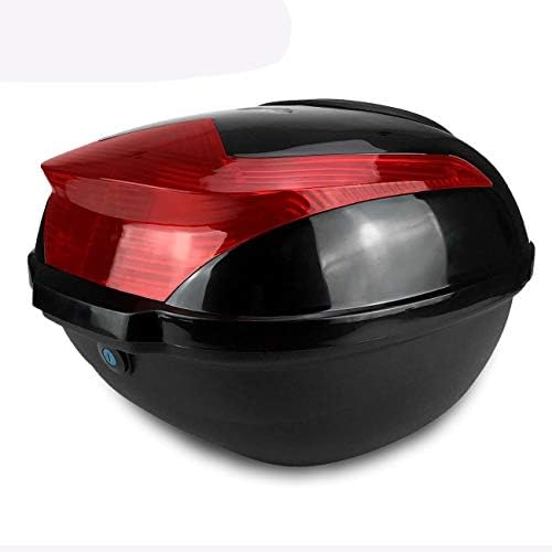 LasVogos Large Capacity Shock-proof Motorcycle Tail Box Universal Electric Bicycle Trunk Top Case With Safety Lock Buckle(black)