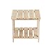 Stonegate Unfinished Cedar Wood 2-Tier Square End/Side Outdoor Porch Backyard Coffee Table