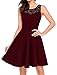 Newbely Women Sleeveless Lace Floral Round Neck Vintage Retro Cocktail Swing Dress