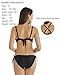 QYacmetiz Women's Deep V Neck Sexy One Piece Swimsuit Cut Out Strappy Monokini Bathing Suit (M,Black)