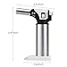 Blow Torch, Professional Kitchen Culinary Torch Lighter, Mini Chef Cooking Creme Brulee Torch, Butane Torch with Refillable Safety Lock & Adjustable Flame for Meat, Baking BBQ (Butane not included)