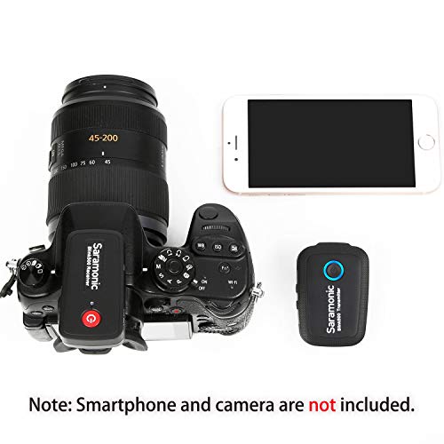 New 2.4GHz Wireless Microphone System for Camera Smartphones, Saramonic Blink500 Ultracompact Dual-channel Mic for DSLR, Mirrorless and Video Cameras, Mobile Devices Youtube Facebook Live (TRS & TRRS)