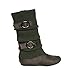 Slouchy Sweater Buckle Mid Calf Boot (10, grey21) [Apparel]