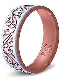 Knot Theory Silicone Ring in Pearl White & Rose