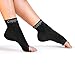 Copper Compression Foot Sleeves - Plantar Fasciitis, Achilles, Ankle Support Brace Socks - Day / Night Relief from Heel Spurs, Arch Pain, Swelling, Soccer Injuries, Golf, Running - 1 Pair Black - XL