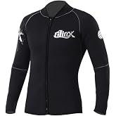 WYYHAA 3/5mm Neoprene Wetsuit Top Men Women, Long Sleeve Front Zip Wetsuit Jacket, Keep Warm for Diving Surfing Kayaking Swimming Scuba