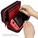 TAKECASE Carrying Case for Nintendo Switch Console – Protective Travel Case Fits Adapter/Charger and Includes 19 Game Card Storage, Hard Shell Cover, Accessories Pouch, Carry Handle – Red/Blackthumb 2