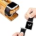 JISONCASE Compatible 42MM Apple Watch Band Genuine Lambskin Leather iWatch Replacement Watchbands with Classic Buckle for Apple Watch Sport Edition, Black (For 42MM Version) TC-AW4-18L10