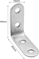 ALLY-MAGIC 10Pcs Stainless Steel 40x40mm Right Angle Brackets Shelf Corner Brace view 4