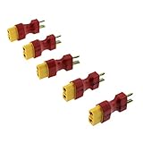 Soulload XT60 Female to Male Deans T Plug Connector Adapter Conversion Connector for RC Lipo Battery & Charger RC Quadcopter(5 Pcs)