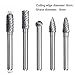 5pcs Tungsten Carbide Rotary Burr Set, Rotary Burr Tool with 6 mm (1/4