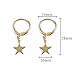 Huggie Dangle Hoop Earrings, Small Gold Silver Star Moon Earrings with Trendy Style for Women Ear Piercing Simple Jewelry, 4 Pairs