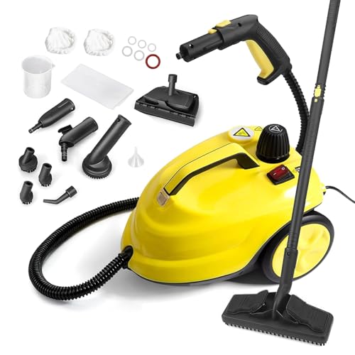 Steam Cleaner 2000 W, Multi-Purpose Steam Cleaner for Home, 2L Water Capacity, Steam Pressure: 5 Bar, Steam Cleaner Handheld Device with Floor Cleaning Kit, Nozzles for Carpets, Floors, Tiles, Windows