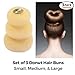 Styla Hair Donut Hair Bun Maker for Kids, Ballet Buns Maker for Kids, Sock Bun Hair Maker, Donut Bun Maker Hair, Easy Bun Hair Bun Maker, Hair Donut Bun Maker (3pc Blonde)