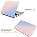 iDOO Matte Rubber Coated Plastic Hard Case for MacBook Air 11 inch Model A1465 and A1370 - Rose Quartz & Serenity Blue
