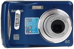 Sanyo VPC-S1080 10MP 3X Optical/4x Digital Zoom Camera (Blue) - Camera Only