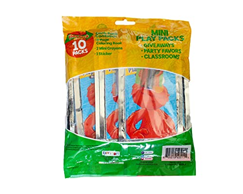 Bendon Sesame Street Mini Play Packs Goody Bag | Sesame Party Favors Goodie Bags | Includes Coloring Book, 2 Mini Crayons, and a Sticker | 10-Pack | Officially Licensed
